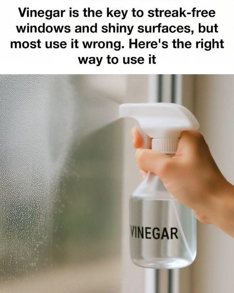 Vinegar is the key to streak-free windows and shiny surfaces, but most use it wrong. Here’s the right way to use it