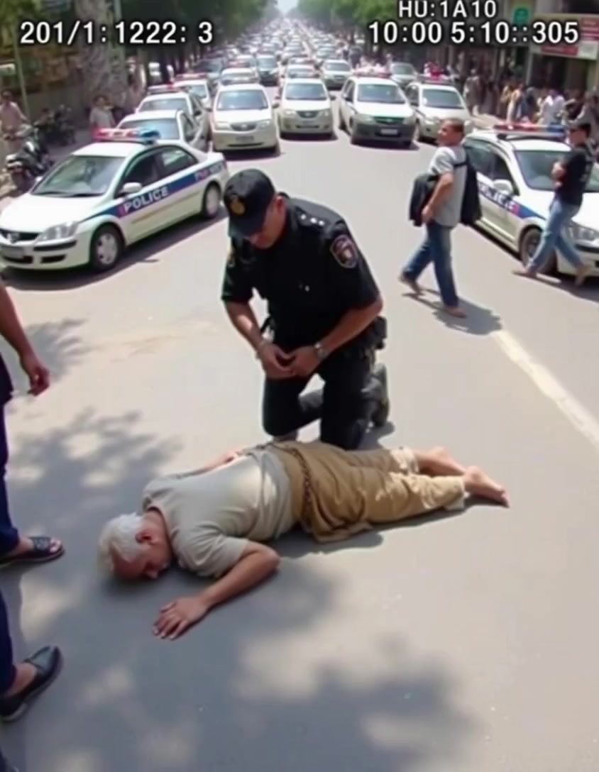 The police officer forced my 72-year-old husband to lie face down on the scorching asphalt