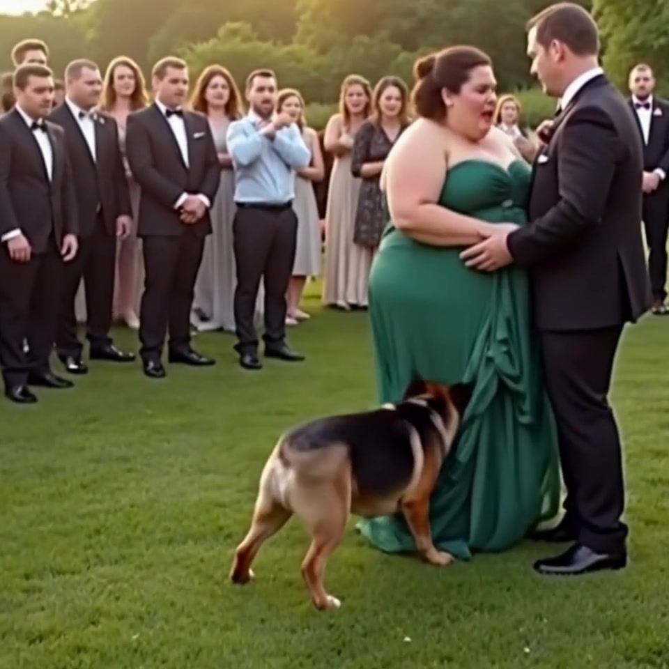 What she was hiding under her dress no one knew in wedding party how dog smell danger is shocking