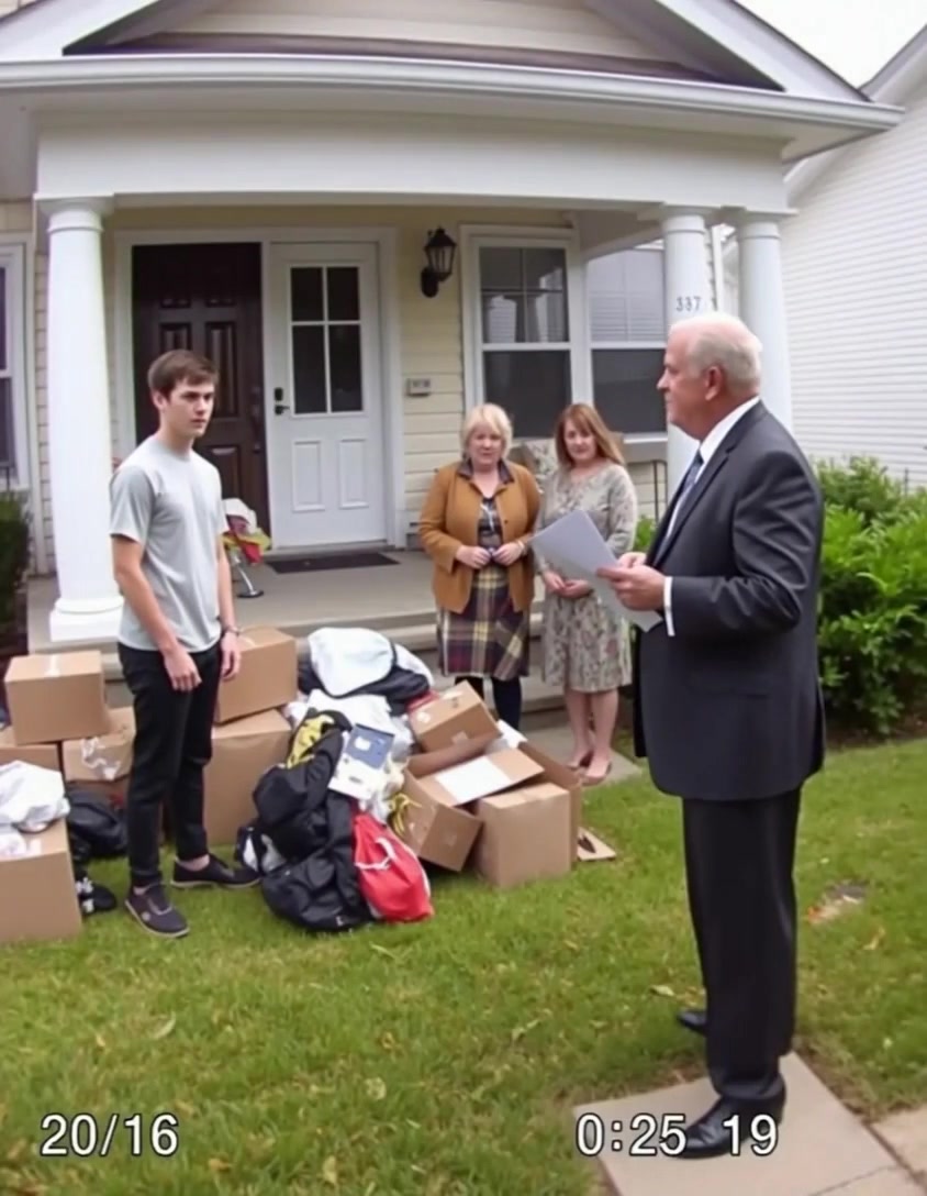 After Dad’s funeral, my family tossed my belongings onto the lawn, changed the locks, and