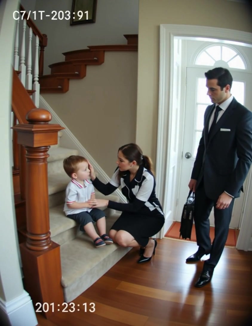 Millionaire Came Home Early to Find His Son and the Nanny on the Stairs… Then