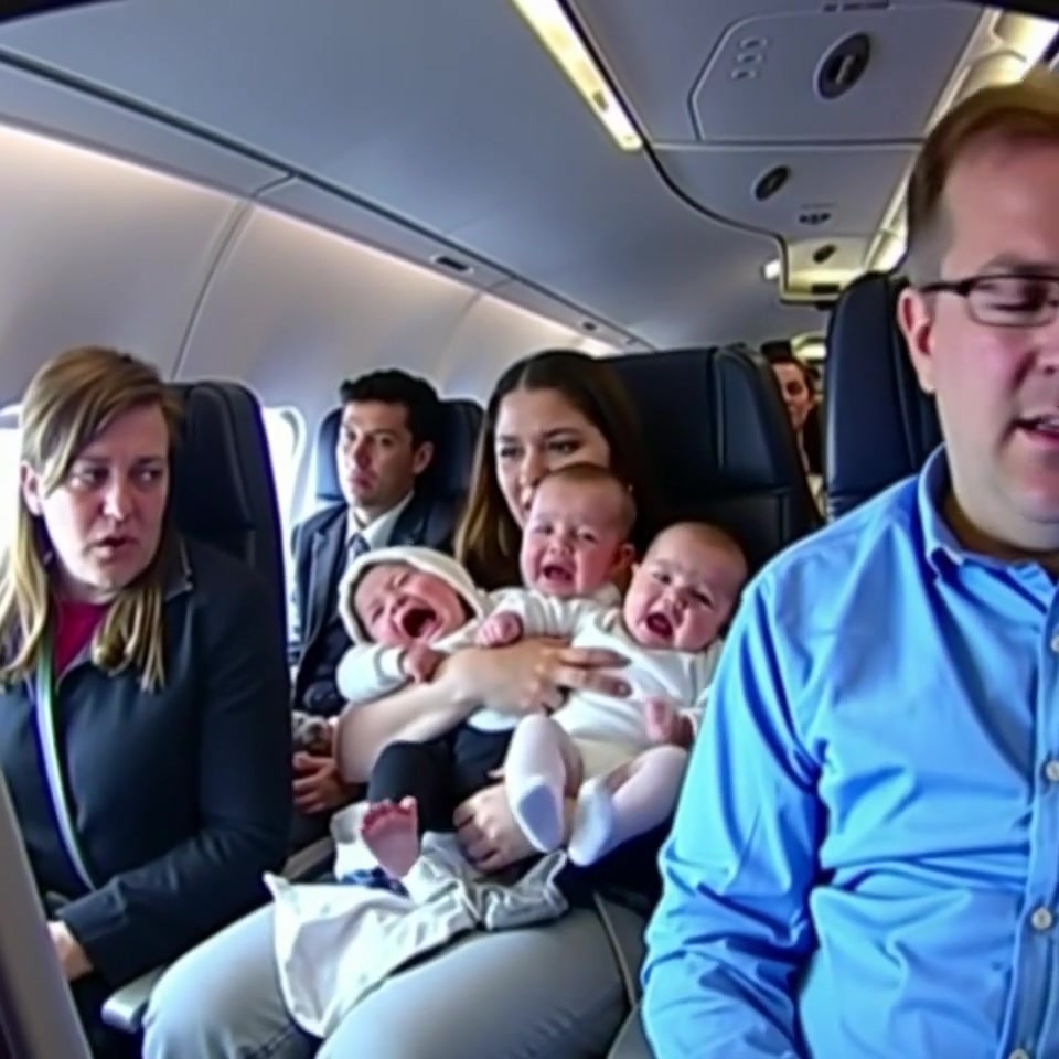 Three of My Babies Screamed, My Husband Changed Seats Mid-Flight… But the Pilot Changed Everything My