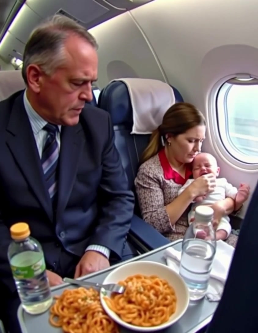 On the plane, a man in a suit yelled at me because my six-month-old baby