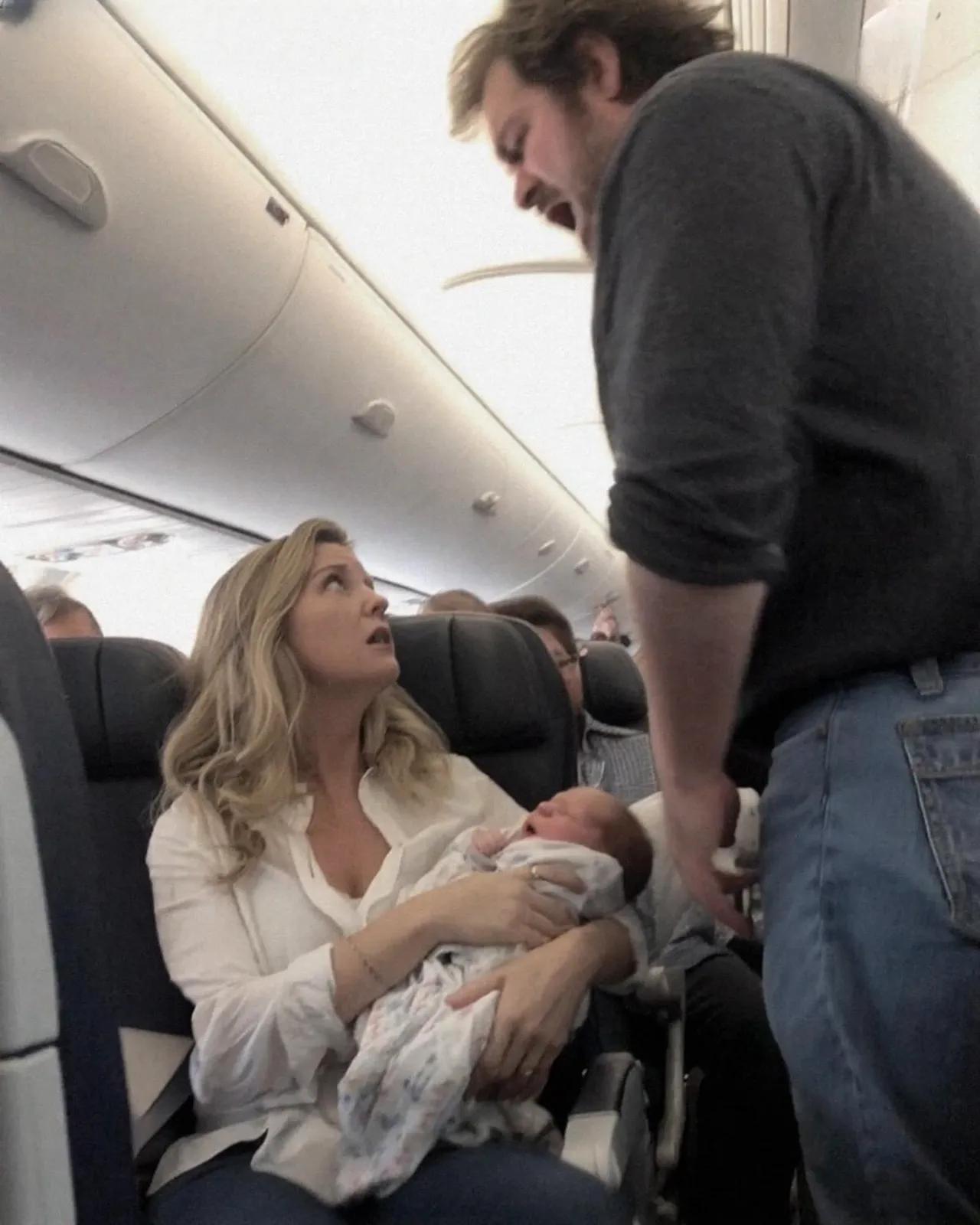 Passenger Suggested I Sit in the Plane Restroom with My Baby – He Never Expected Who Would Sit in My Place