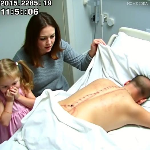 My husband was in the hospital, so I visited him with our 5-year-old daughter