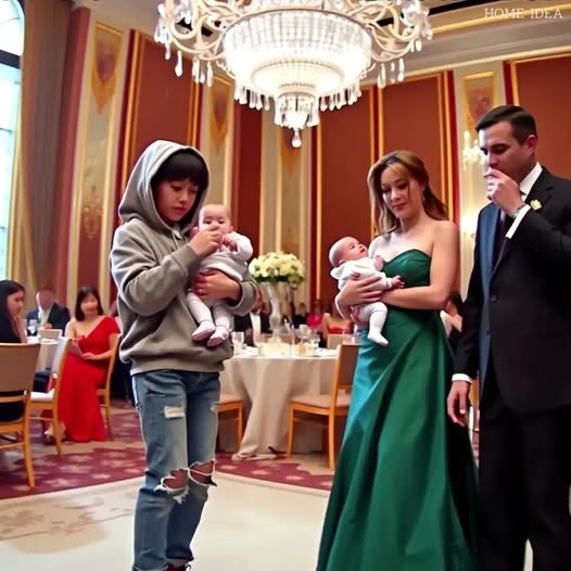 The angry scream of the beggar girl interrupted the millionaire’s celebration and left everyone in sh0ck