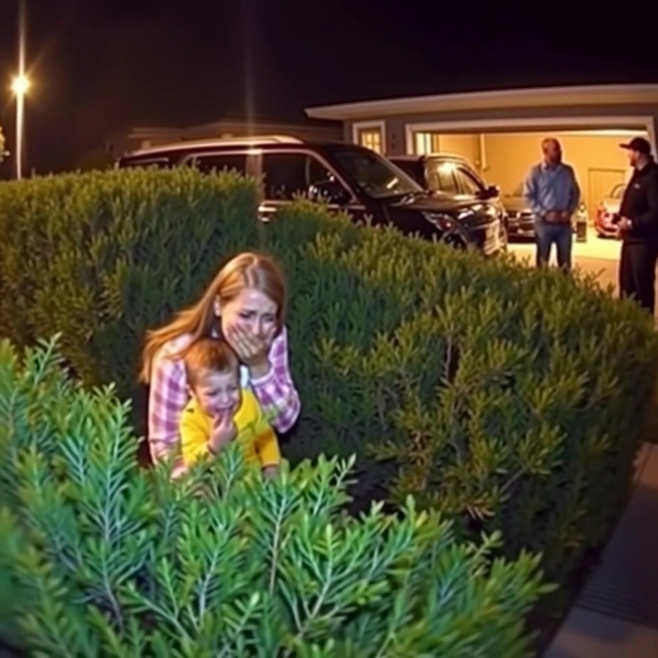 “Mommy, I’m scared,” my son whispered as my husband dragged us outside at midnight.